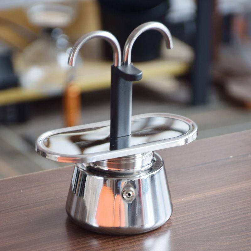 【橙月家居】單管摩卡壺意式咖啡壺濃縮手沖咖啡機304不銹鋼咖啡壺家用摩卡壺