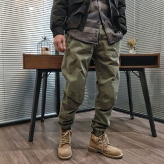 褲子男 硬漢工裝 秋季潮流 長褲 束口褲 寬鬆褲子 潮牌 哈倫褲 長褲男