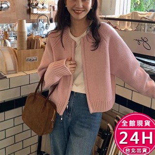 【梨卡】隔日到貨 冬天外套 女裝 短版 外套 針織 毛衣 針織上衣 秋冬外套 秋冬 女生衣服DR4538【現貨24H】