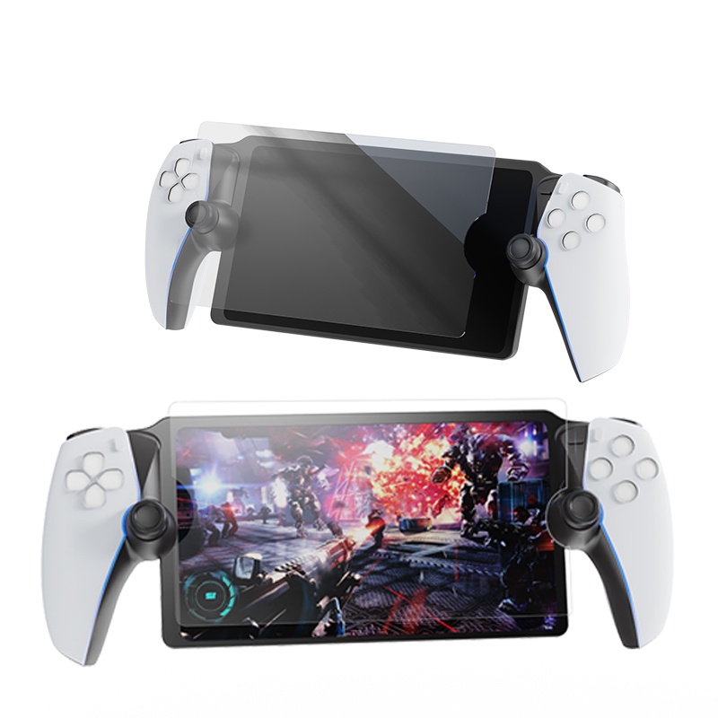 適用於 PS5 保護膜 PlayStation Portal 防指紋氣泡圓邊屏幕保護膜超薄鋼化玻璃