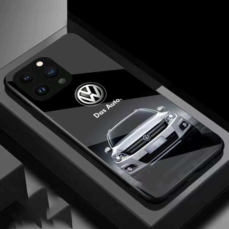 Volkswagen IPhone 15promax手機殼15/15pro新款保護套14/14pro玻璃殼潮流款