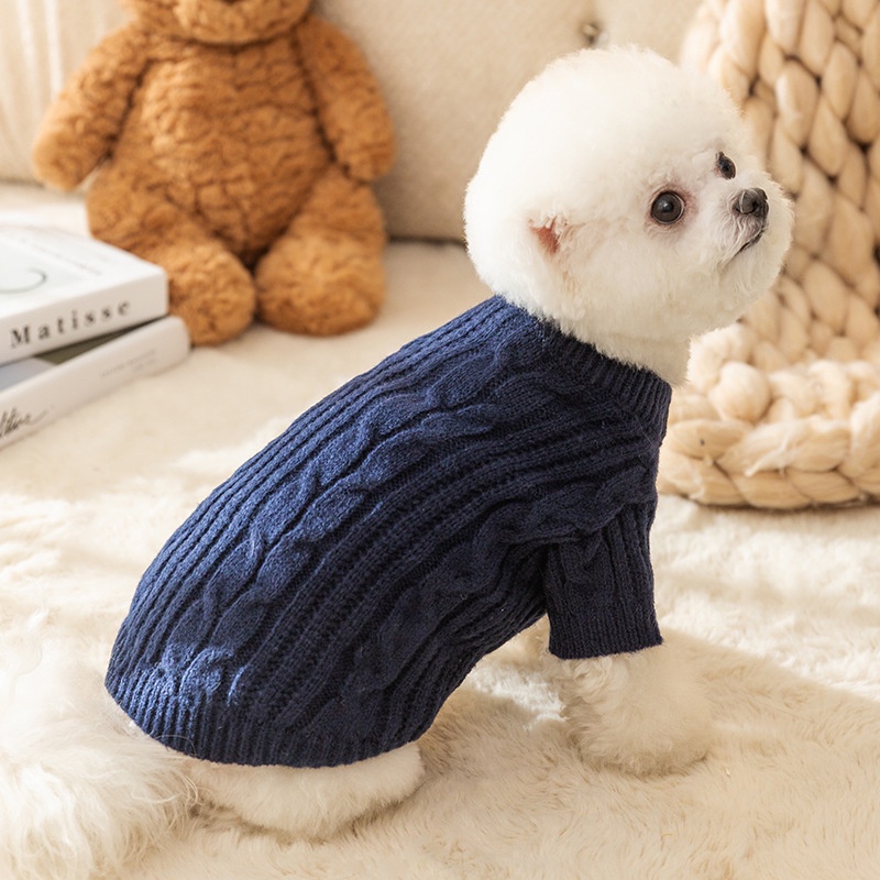 簡約素色毛衣 寵物保暖針織衫