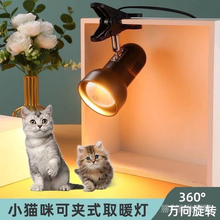 寵物貓咪狗狗取暖保溫箱暖燈保暖恆溫發熱陶瓷加熱燈暖風加溫夾燈