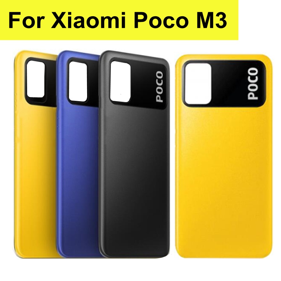 XIAOMI 6.53" 適用於小米 Poco M3 後蓋的小米 Poco M3 電池蓋後門後殼外殼 Poco