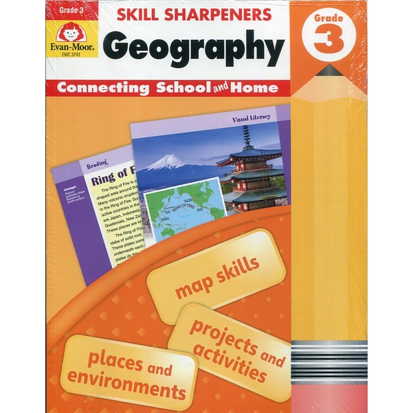 Skill Sharpeners Geography, Grade 3/Evan-Moor Educational Publishers【禮筑外文書店】