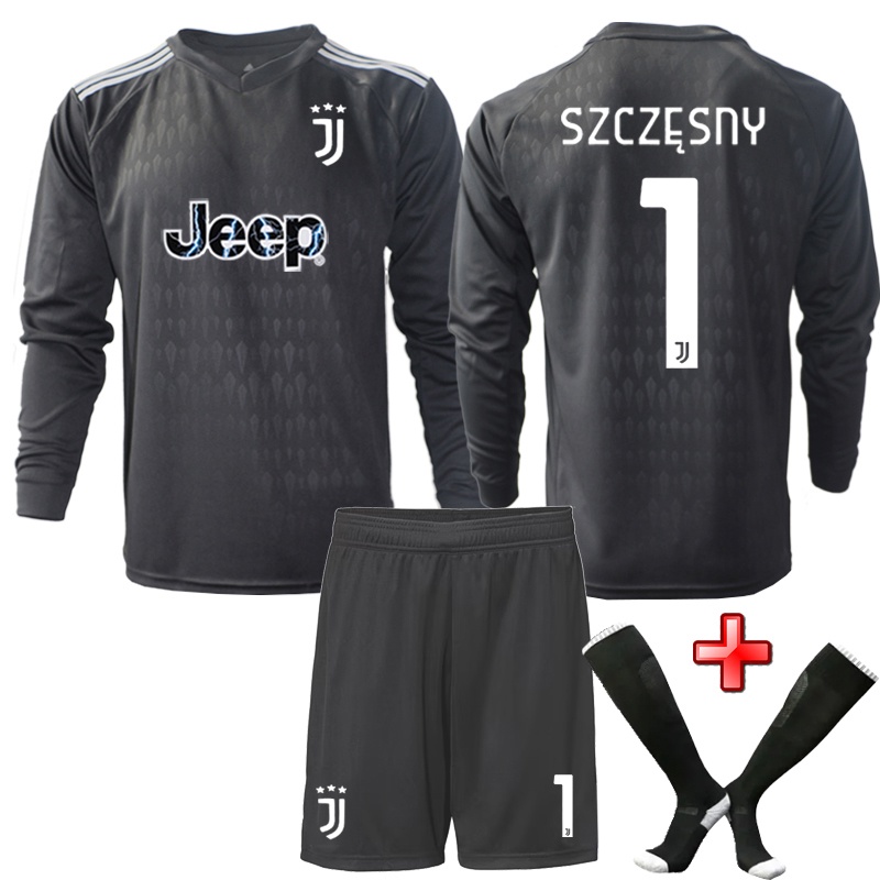 2324守門員制服號 1 Szczesny Club足球服守門員服黑色長袖運動衫