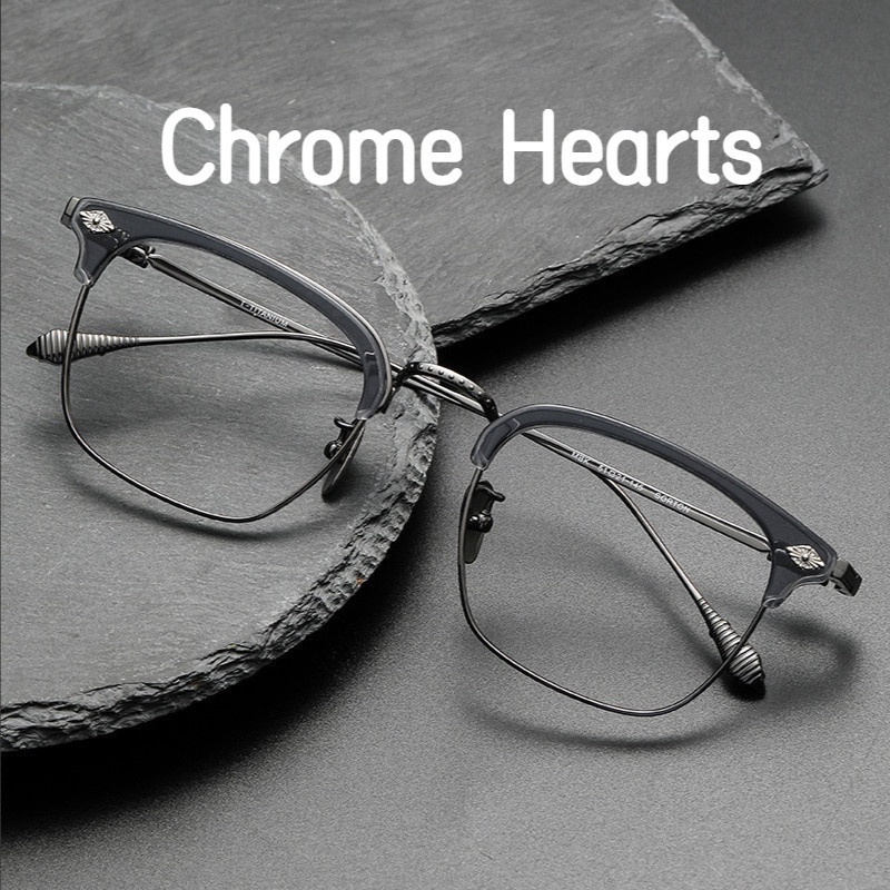 【TOTU眼鏡】眉毛眼鏡架 Chrome Hearts克羅星 純鈦鏡框 SORTON復古眼鏡 方形眼鏡 近視眼鏡 方框眼