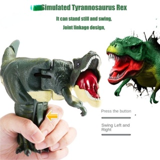 音效按壓恐龍玩具探索恐龍頭尾運動恐龍動物玩具高級機械設計流行霸王龍模型兒童