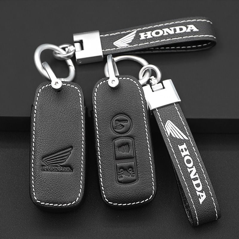 HONDA機車鑰匙套ns125la lead125 FORZA350 pcx160鑰匙真皮保護殼