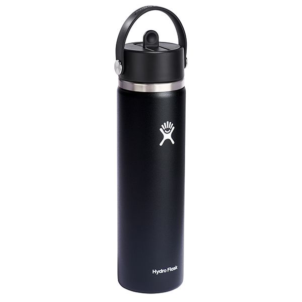 Hydro Flask 24oz寬口吸管真空保溫鋼瓶/ 時尚黑 eslite誠品