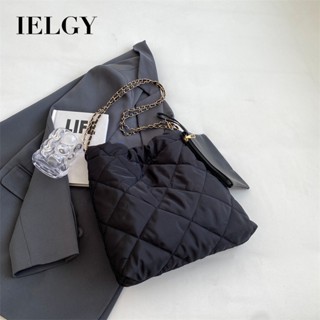 IELGY 洋氣休閒包軟皮大容量時尚斜揹包 女士復古通勤質感腋下包