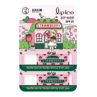 Menoradam KKKIM 唇冰潤唇膏 3.5g,草莓,2 韓國化妝品