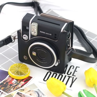 日系復古 ins富士拍立得instax mini40棕色/黑色相機皮包保護套