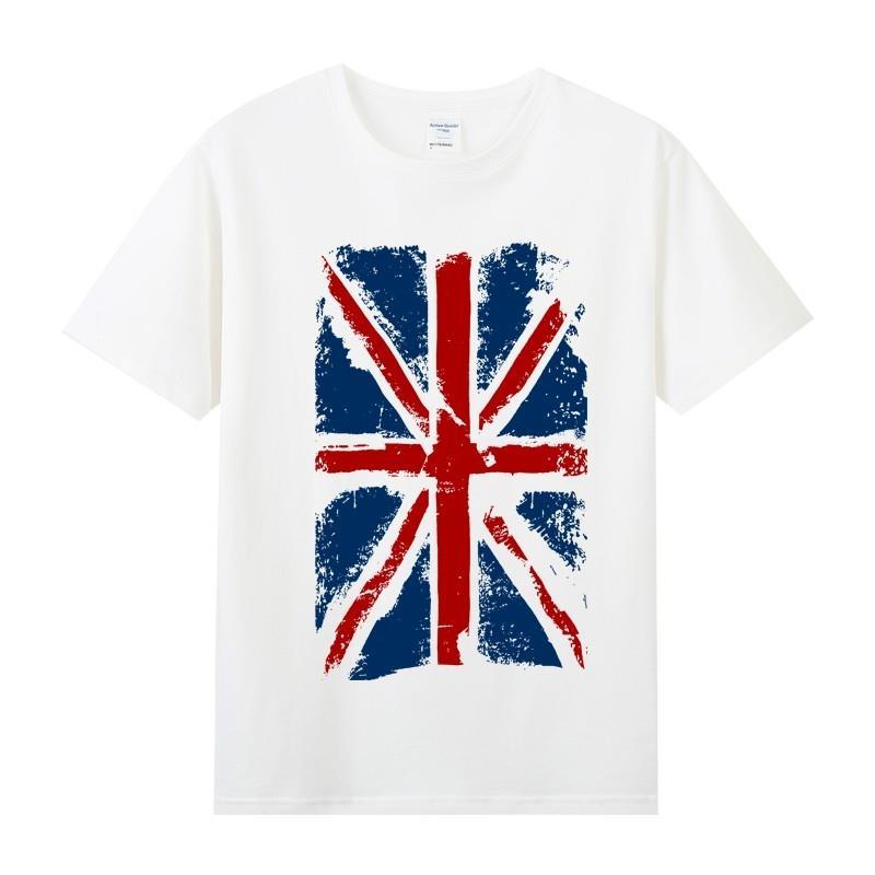 現貨 純棉新款短袖T恤 打底衫 英國國旗 英倫 滿幅印花 米字旗