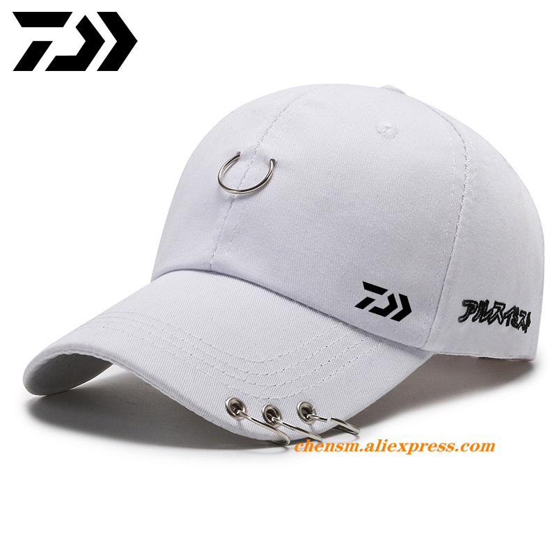 Daiwa 釣魚帽帽子戶外運動帽遠足遮陽防紫外線男士女士可調節透氣高爾夫帽釣魚帽