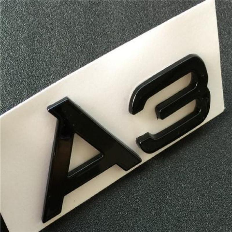 Audi 奧迪 改裝 黑色車標 A3 A4 A5 A6 A7 Q3 Q5 Q7 數字排量標 字母標 車尾後貼標 個性 創