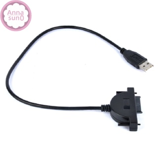Annasun Hot 1Pcs USB 2.0 轉 Mini Sata II 7+6 13Pin 適配器用於筆記本 C