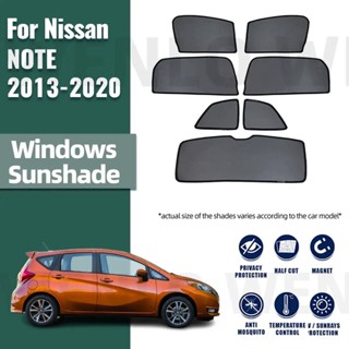 適用於 Nissan NOTE 2013-2020 磁性汽車遮陽罩前擋風玻璃框架窗簾網嬰兒後側窗遮陽板