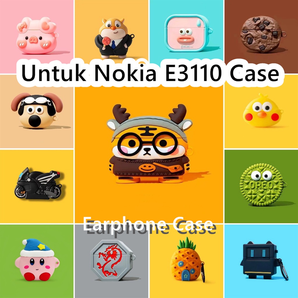 NOKIA 適用於諾基亞 E3110 手機殼腮紅小黃雞可愛卡通軟矽膠耳機套 NO.2