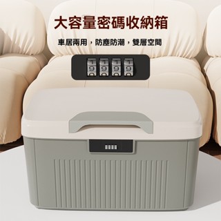 ✨可開發票#傢用密碼收納箱隱私檔案整理盒簡約帶鎖整理箱收納盒保險箱傢用#LULU