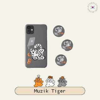 韓國文創•Muzik tiger 喫甜甜圈虎手機硬殼/手機支架