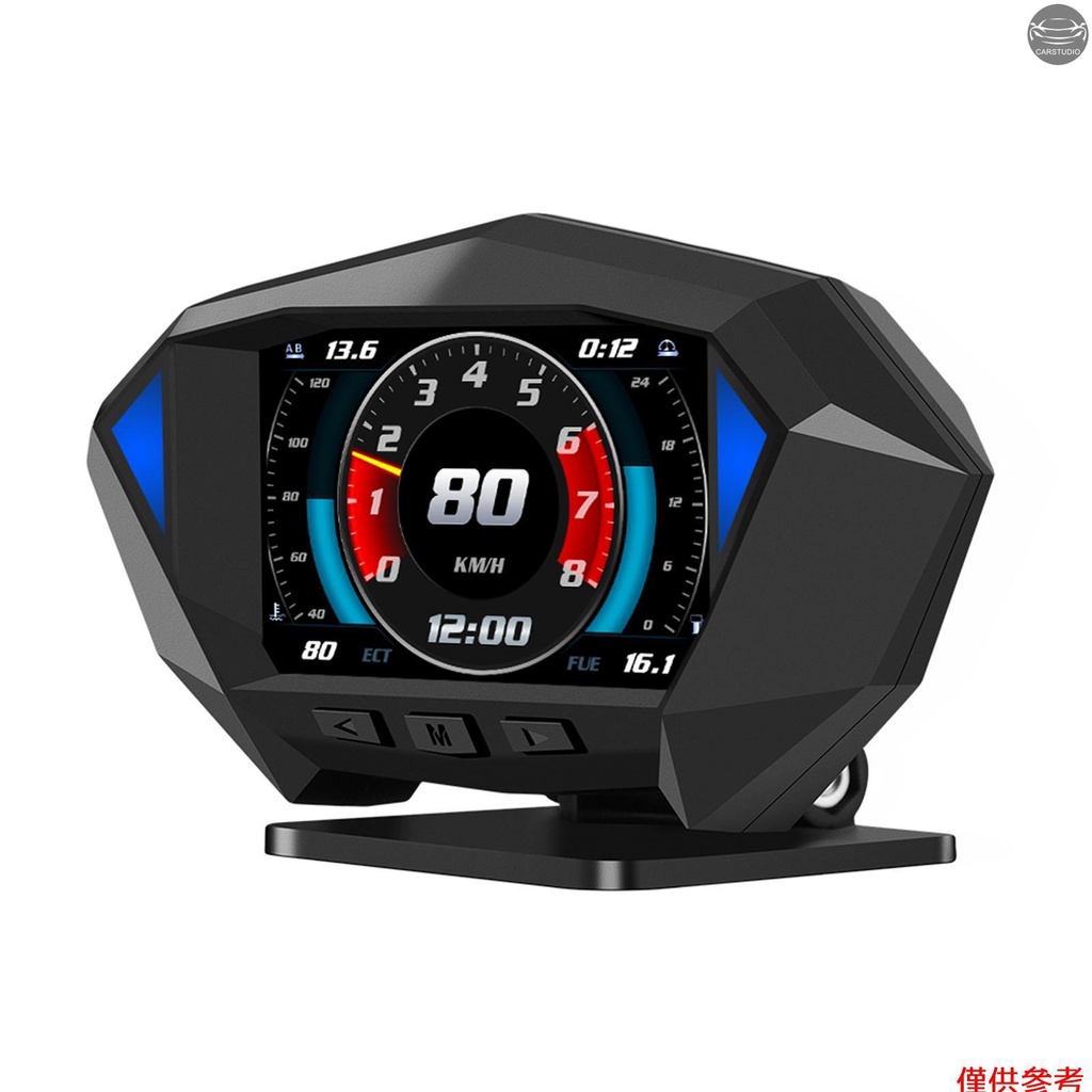 智慧型汽車傾角儀 水平儀 傾斜儀 數位平視顯示器 GPS 車速表 OBD 車速表顯示 速度、電壓、水溫 橫滾角、俯仰角、