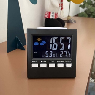 聲控背光溫度計和濕度計電子鬧鐘