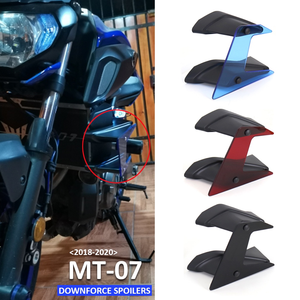 山葉 適用於雅馬哈 MT-07 MT07 MT 07 2018-2020 側面下力裸擾流板側導流板整流罩摩托車下力擾流板