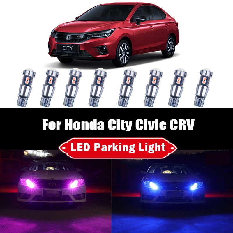 HONDA 2x Canbus LED 停車燈間隙燈適用於本田 City Civic CRV T10 W5W 3030