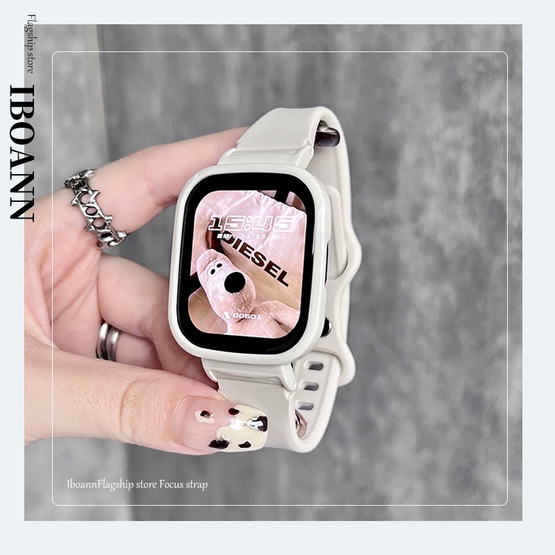 適用於Redmi Watch 3 錶帶 8字扣硅膠男女學生情侶紅米替換腕帶 紅米手錶3 時尚透氣錶帶 小米  紅米手錶