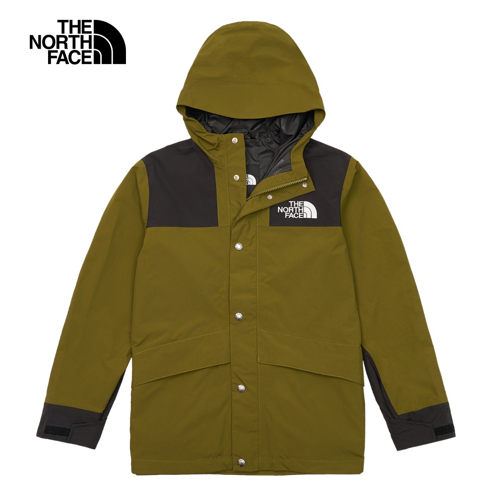 The North Face北面兒童綠色防水透氣舒適連帽衝鋒衣｜899ARMO