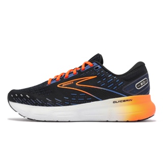 Brooks 慢跑鞋 Glycerin 20 2E 寬楦 深藍 橘 甘油系列 緩震 男鞋 ACS 1103822E035