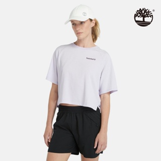 Timberland 女款粉紫色吸濕排汗短袖T恤|A5VBYEG3