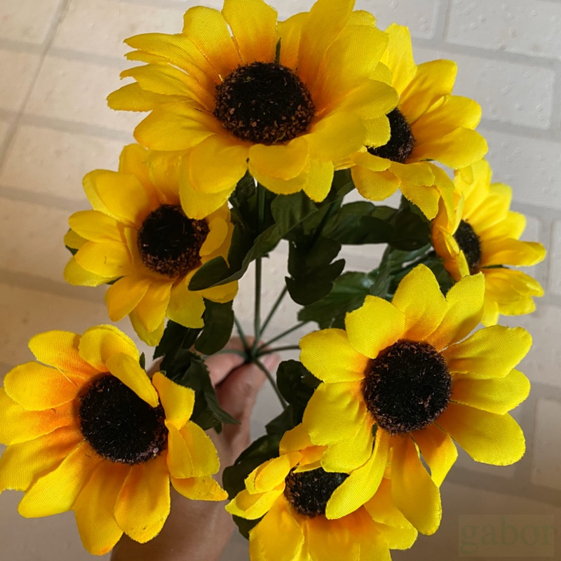 [HOME]  向日葵花束 人造花 向日葵 仿真人造花束 裝飾品 婚禮民宿客廳布置 攝影道具