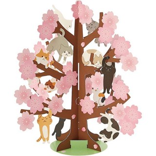 Sanrio多功能卡片/ 30-5/ 在櫻花樹上的貓群 eslite誠品