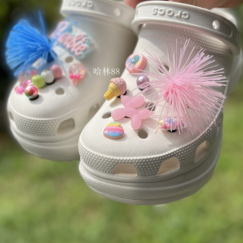 丫丫鞋配✨CROCS洞洞鞋鞋花小紅書可愛鞋釦氣球狗冰淇淋膠囊小熊芭比愛心