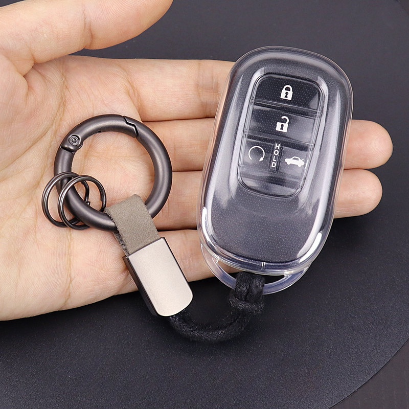 HONDA 適用於本田 HRV Civic Accord 2022 2023 無鑰匙鑰匙扣汽車配件的軟 Tpu 汽車遙控