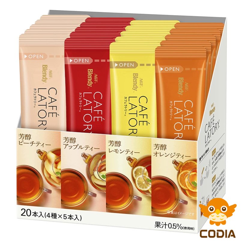 AGF Blendy | CAFÉ LATORY 棒水果茶套裝 - 20 杯/盒 (日本直接出貨) (交貨迅速)