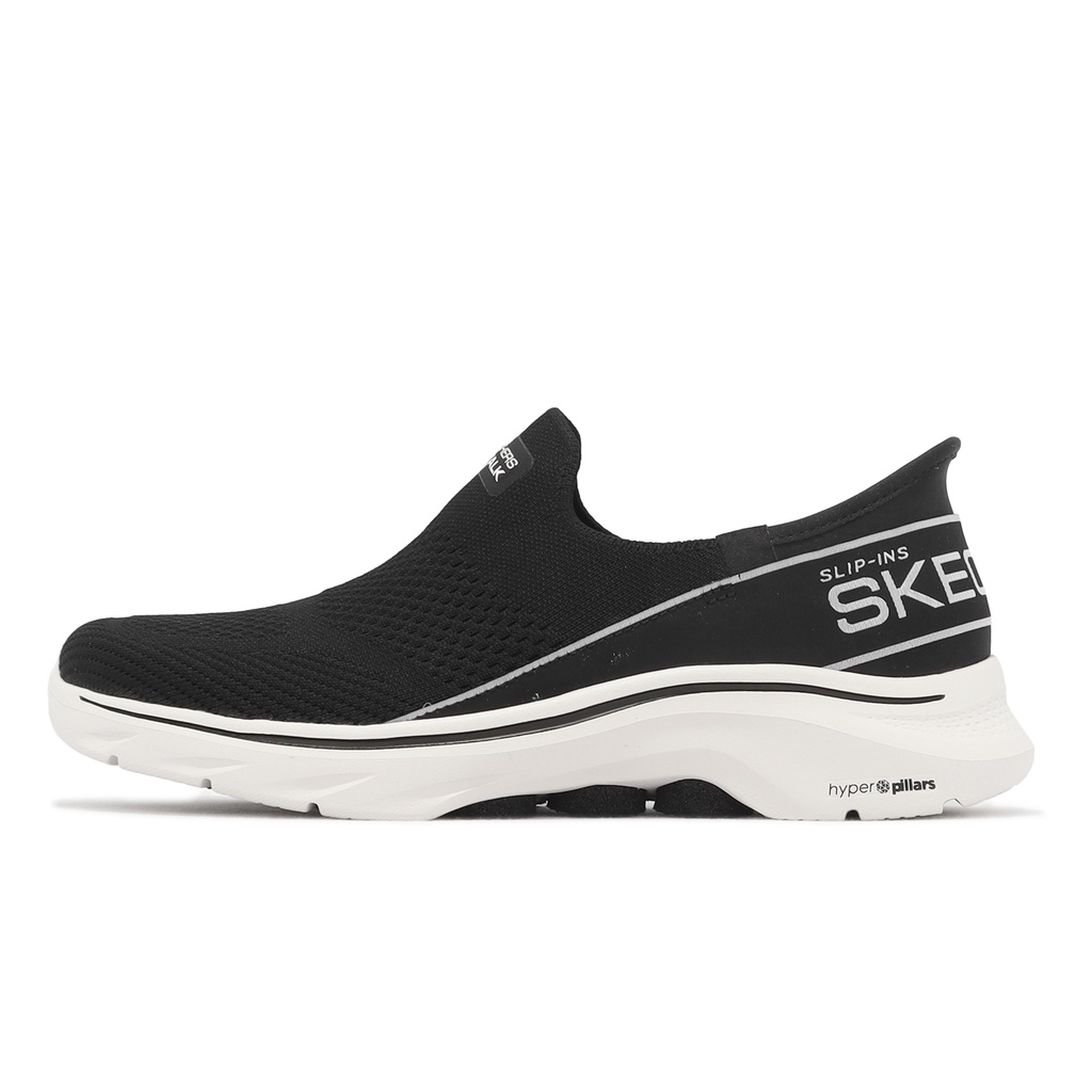 Skechers 休閒鞋 Go Walk 7-Mia Slip-Ins 黑白 健走鞋 女鞋【ACS】 125231BKW