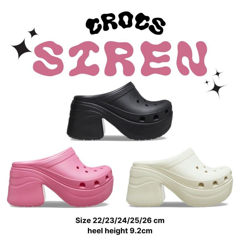 Crocs s sirens 木屐骨平底鞋女平底鞋 9 厘米