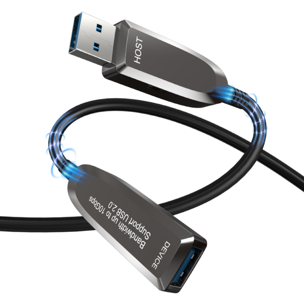 USB3.1接口延長線50米適用於移動硬碟高速傳輸數據USB3.0光纖連接線USB