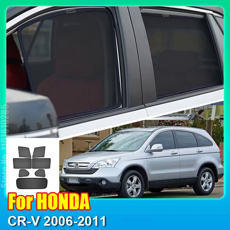 HONDA 適用於本田 CR-V 第三代 III CRV 2006-2011 汽車遮陽板配件車窗擋風玻璃罩遮陽簾網罩