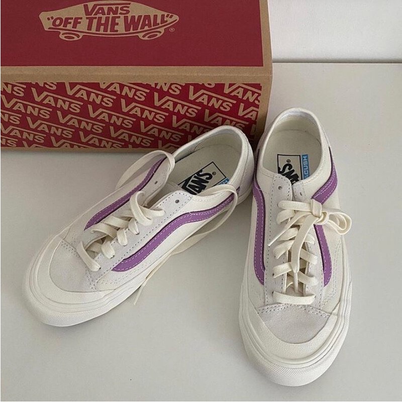 現貨高品質網鞋 VANS STYLE 36 DECON SMU 米白 紫線