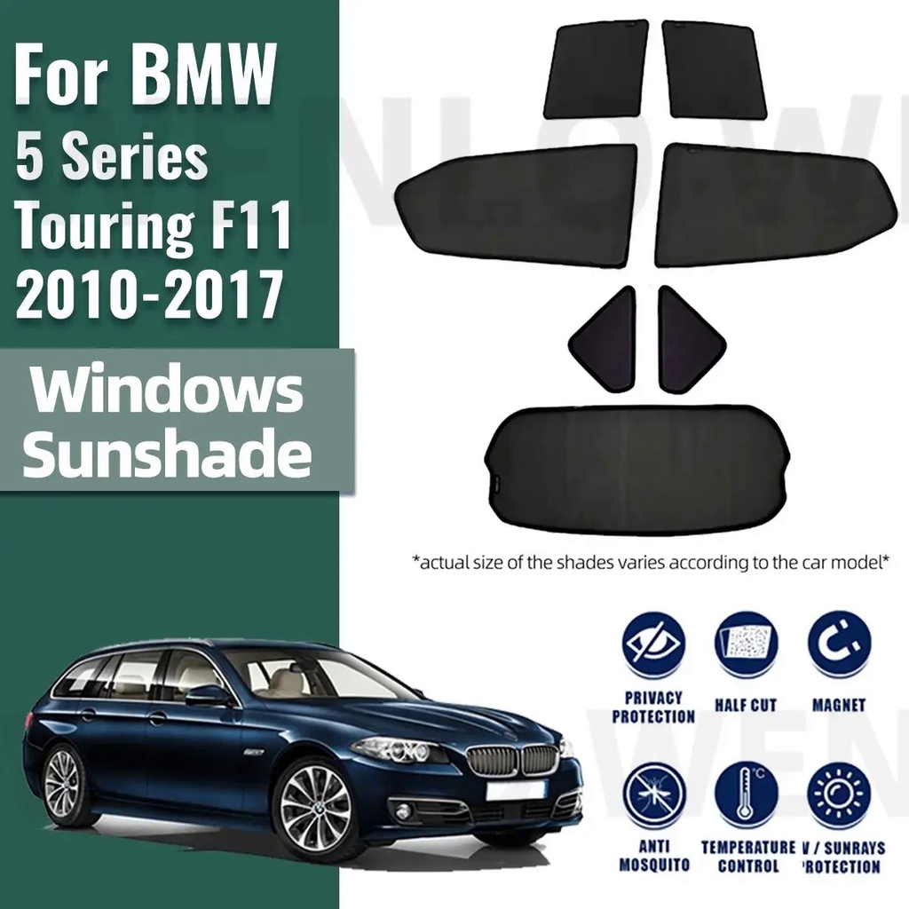 BMW 適用於寶馬 5 系 Touring F11 2012-2016 側窗遮陽板遮陽板汽車遮陽板前後擋風玻璃框架窗簾護