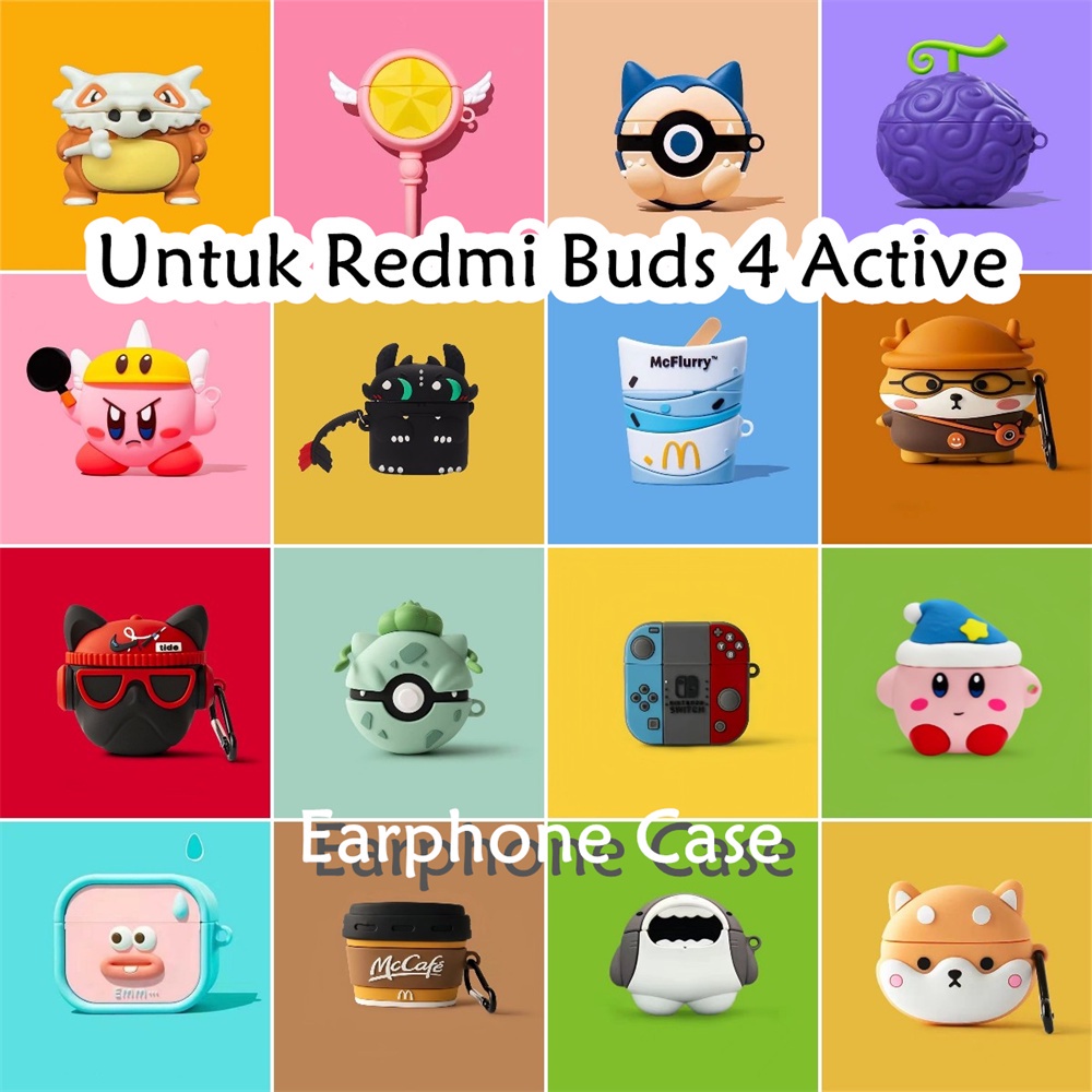 適用於 Redmi Buds 4 Active Case 卡通罐可口可樂軟矽膠耳機套 NO.2