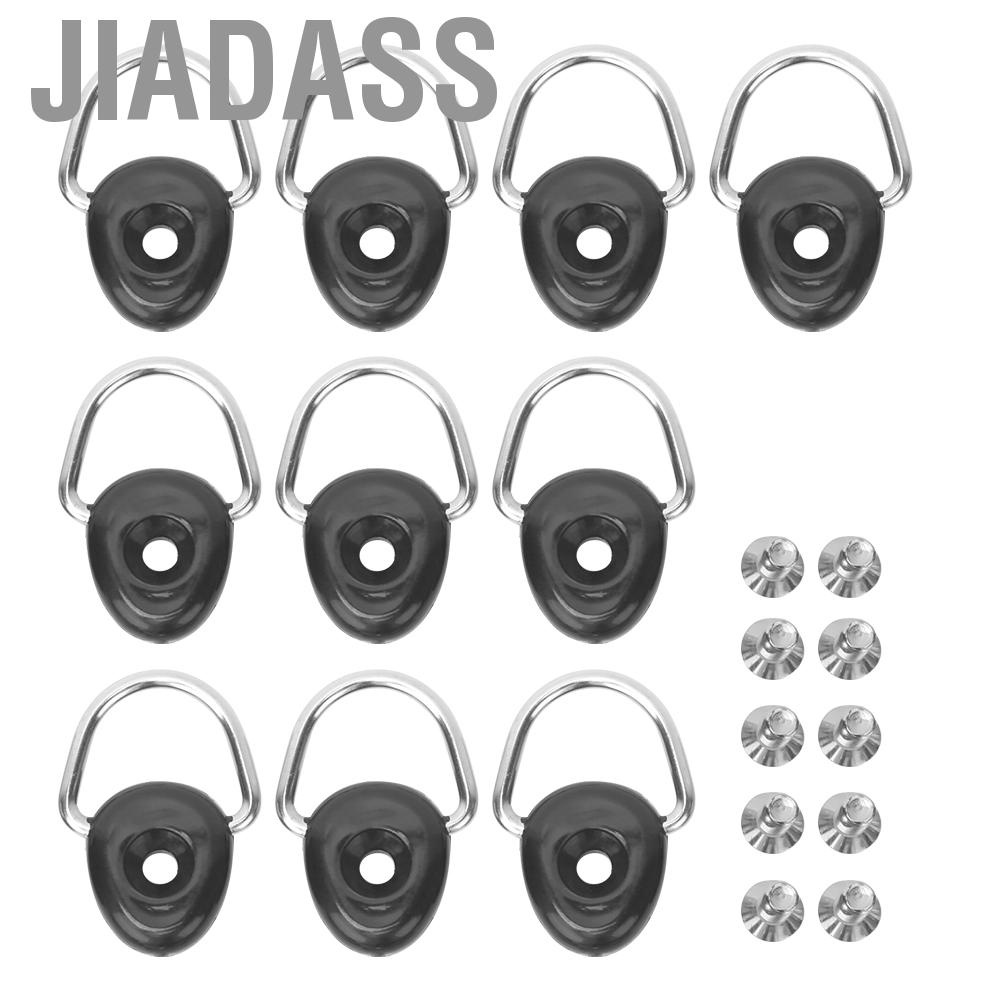 Jiadass 10 套 D 扣係緊靠背配件，附螺絲，適用於獨木舟皮划艇