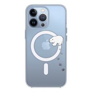北極熊適用於蘋果13手機殼iPhone12promax保護套magsafe磁吸11透明新款創意搞怪xs可愛防摔xr卡通m
