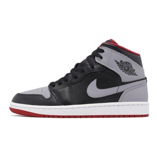 Nike Air Jordan 1 Mid 灰 黑 紅 男鞋 一代 AJ1 中筒 【ACS】 DQ8426-006