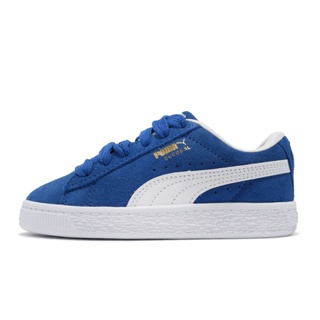 Puma 童鞋 Suede XL PS 藍 白 麂皮 寬鞋帶 經典 小朋友 親子鞋 【ACS】 39657801