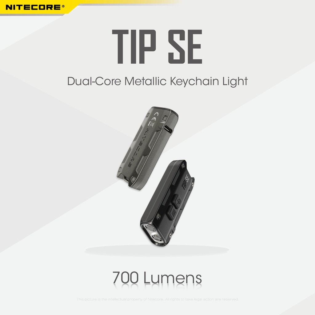 Nitecore TIP SE 雙核金屬 Keychciin 燈 700 流明 4 種照明模式可充電 LED 手電筒